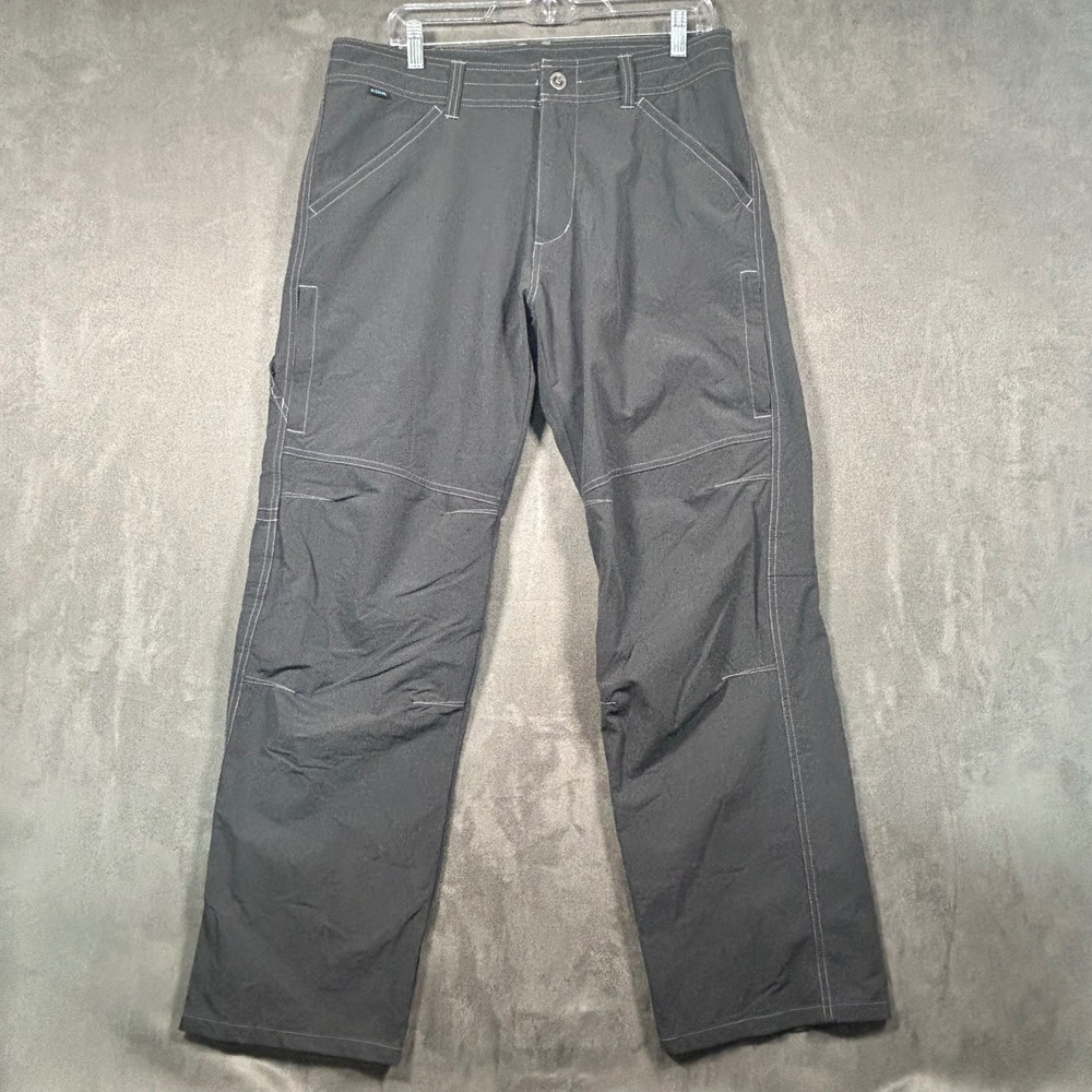 Kuhl Mens 34x30 Hiking Pants Charcoal Gray Nylon Spandex Outdoor Cargo Casual